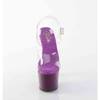 Pleaser - ADORE708 Sandale à bride à la cheville - Transparent/Violet Product image
